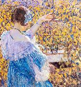 Frieseke, Frederick Carl The Birdcage oil painting artist